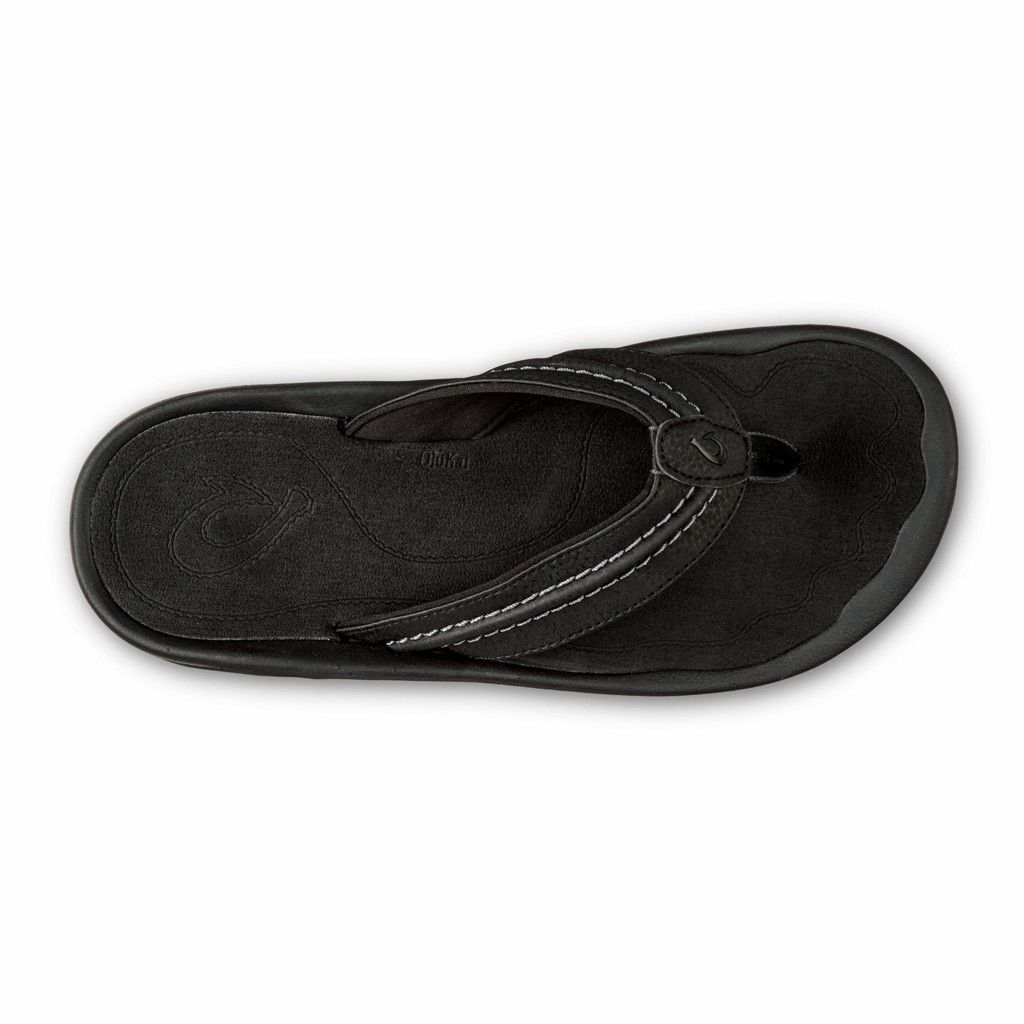 Sandalias Olukai Hokua - Chanclas Hombre Negros 20504-173